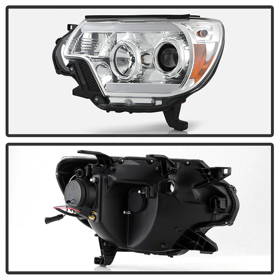 Fits ( Spyder Signature ) Toyota Tacoma 12-15 Projector Headlights - Light Bar DRL - Chrome - Image 6