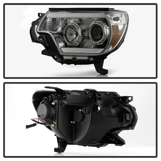 Fits ( Spyder Signature ) Toyota Tacoma 12-15 Projector Headlights - Light Bar DRL - Smoke - Image 7