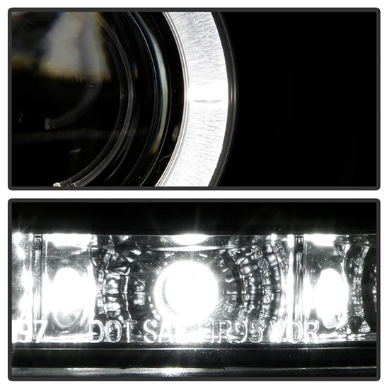 Fits ( Spyder Signature ) Toyota Tacoma 97-00 Projector Headlights - LED Halo - LED ( Replaceable LEDs ) - Black - High H1 (Included) - Low H1 (Included) - Image 6