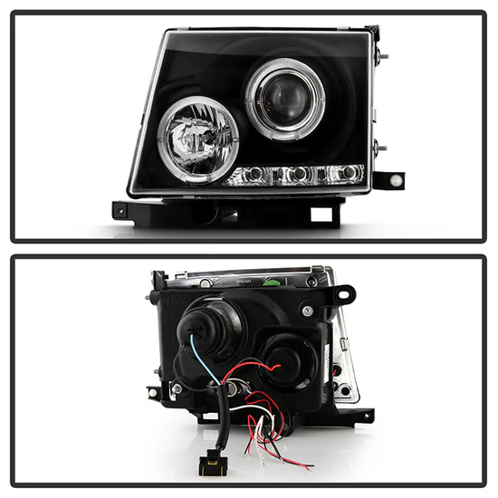 Fits ( Spyder Signature ) Toyota Tacoma 97-00 Projector Headlights - LED Halo - LED ( Replaceable LEDs ) - Black - High H1 (Included) - Low H1 (Included) - Image 4