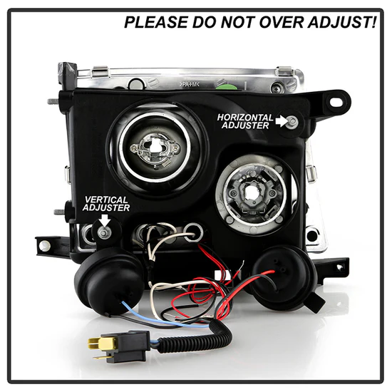 Fits ( Spyder Signature ) Toyota Tacoma 97-00 Projector Headlights - LED Halo - LED ( Replaceable LEDs ) - Black - High H1 (Included) - Low H1 (Included) - Image 3
