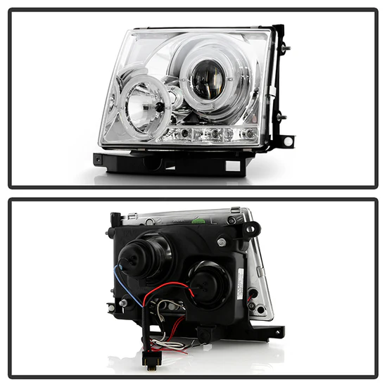 Fits ( Spyder Signature ) Toyota Tacoma 97-00 Projector Headlights - LED Halo - LED ( Replaceable LEDs ) - Chrome - High H1 (Included) - Low H1 (Included) - Image 6