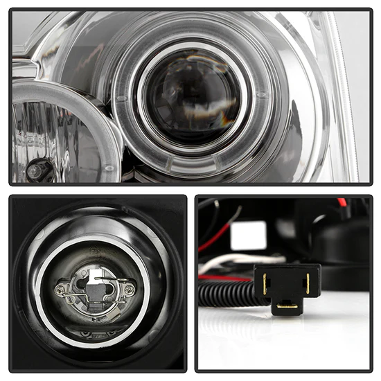 Fits ( Spyder Signature ) Toyota Tacoma 97-00 Projector Headlights - LED Halo - LED ( Replaceable LEDs ) - Chrome - High H1 (Included) - Low H1 (Included) - Image 5
