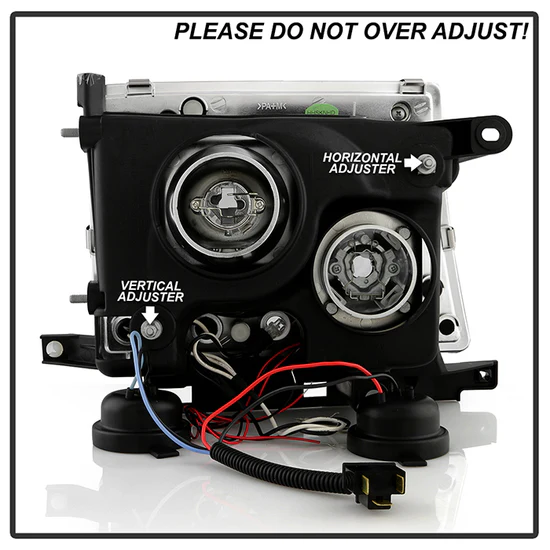 Fits ( Spyder Signature ) Toyota Tacoma 97-00 Projector Headlights - LED Halo - LED ( Replaceable LEDs ) - Chrome - High H1 (Included) - Low H1 (Included) - Image 3