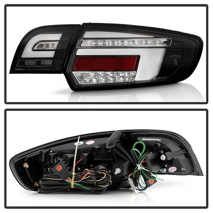 Fits ( Spyder ) Audi A3 2003 - 2008 Full LED Tail Lights - Brake: LED (Included) - Parking: LED (Included) - Turn Signal: LED (Included) - Reverse: LED (Included) - Black - Image 11