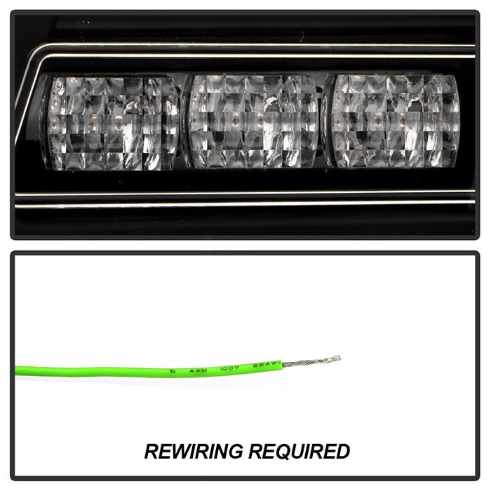 Fits ( Spyder ) Audi A3 2003 - 2008 Full LED Tail Lights - Brake: LED (Included) - Parking: LED (Included) - Turn Signal: LED (Included) - Reverse: LED (Included) - Black - Image 7