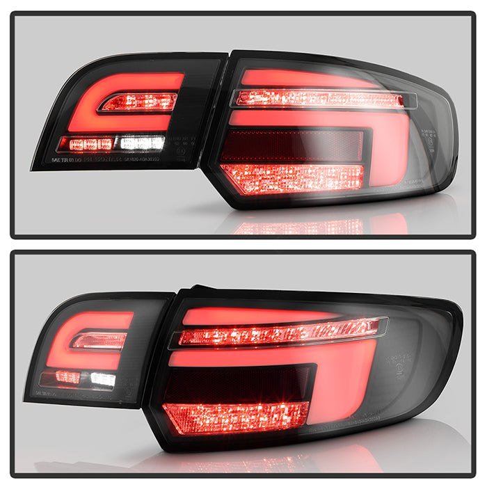 Fits ( Spyder ) Audi A3 2009 - 2013 Full LED Tail Lights - Brake: LED (Included) - Parking: LED (Included) - Turn Signal: LED (Included) - Reverse: LED (Included) - Black - Image 3