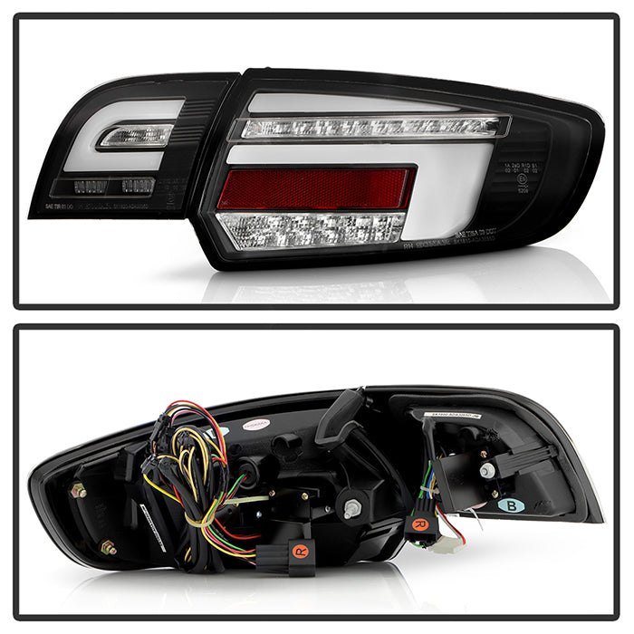 Fits ( Spyder ) Audi A3 2009 - 2013 Full LED Tail Lights - Brake: LED (Included) - Parking: LED (Included) - Turn Signal: LED (Included) - Reverse: LED (Included) - Black - Image 11