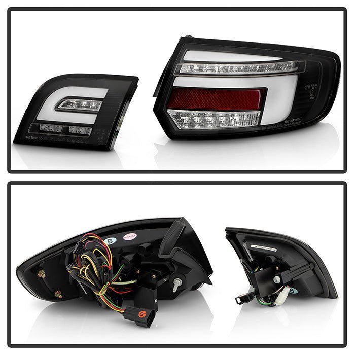 Fits ( Spyder ) Audi A3 2009 - 2013 Full LED Tail Lights - Brake: LED (Included) - Parking: LED (Included) - Turn Signal: LED (Included) - Reverse: LED (Included) - Black - Image 6
