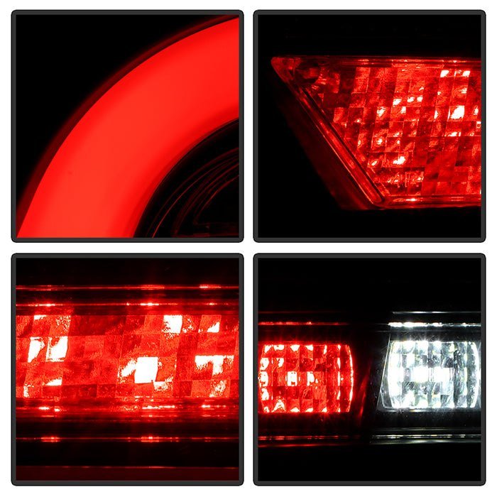 Fits ( Spyder ) Audi A3 2009 - 2013 Full LED Tail Lights - Brake: LED (Included) - Parking: LED (Included) - Turn Signal: LED (Included) - Reverse: LED (Included) - Black - Image 4