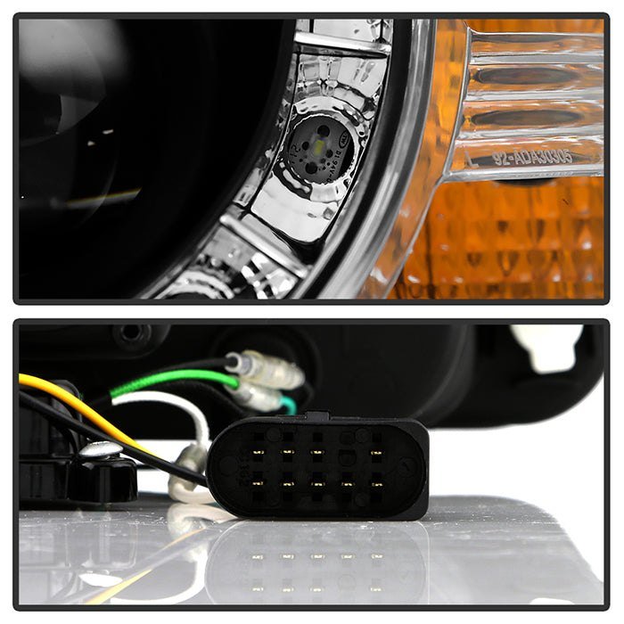 Fits ( Spyder Signature ) Audi A3 06-08 Projector Headlights - Halogen Model Only ( Not Compatible With Xenon/HID Model ) - DRL - Black - High H1 (Included) - Low H7 (Included) - Image 6