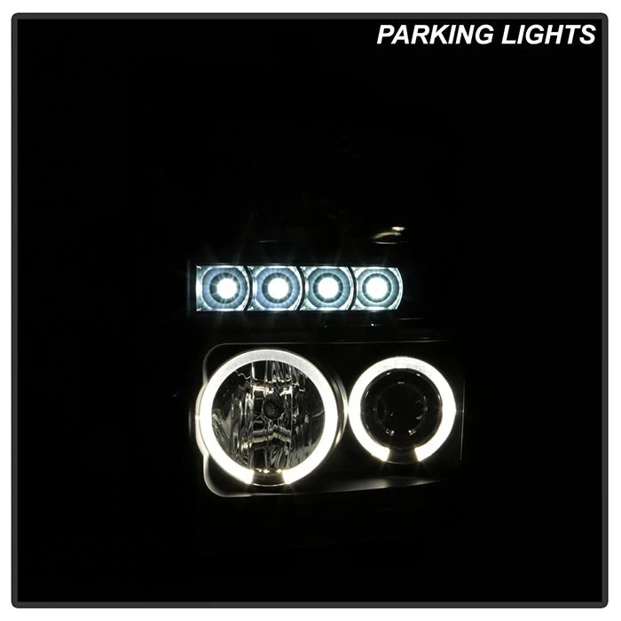 Fits ( Spyder Signature ) Ford F250/350/450 Super Duty 08-10 Projector Headlights - LED Halo - LED ( Replaceable LEDs ) - Black Smoke - High H1 (Included) - Low H1 (Included) - Image 8