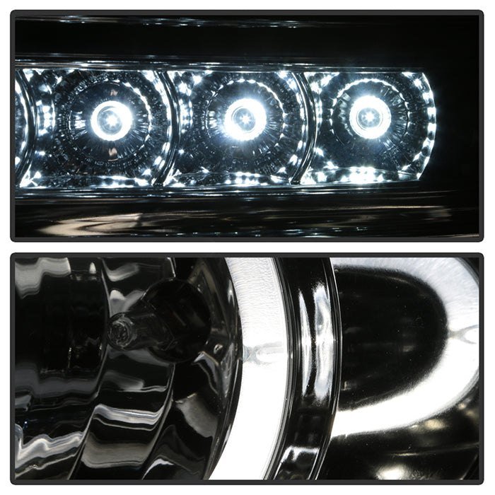 Fits ( Spyder Signature ) Ford F250/350/450 Super Duty 08-10 Projector Headlights - LED Halo - LED ( Replaceable LEDs ) - Chrome - High H1 (Included) - Low H1 (Included) - Image 4