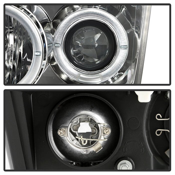 Fits ( Spyder Signature ) Ford F250/350/450 Super Duty 08-10 Projector Headlights - LED Halo - LED ( Replaceable LEDs ) - Chrome - High H1 (Included) - Low H1 (Included) - Image 10