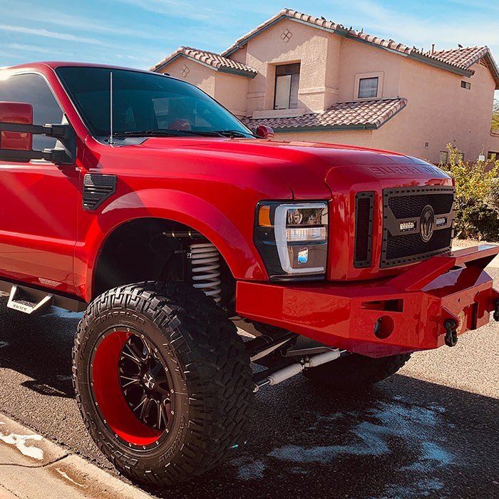 Fits ( Spyer Signature ) Ford F250/350/450 dSuper Duty 08-10 Version 2 Projector Headlights - Light Bar DRL - Black - Image 11