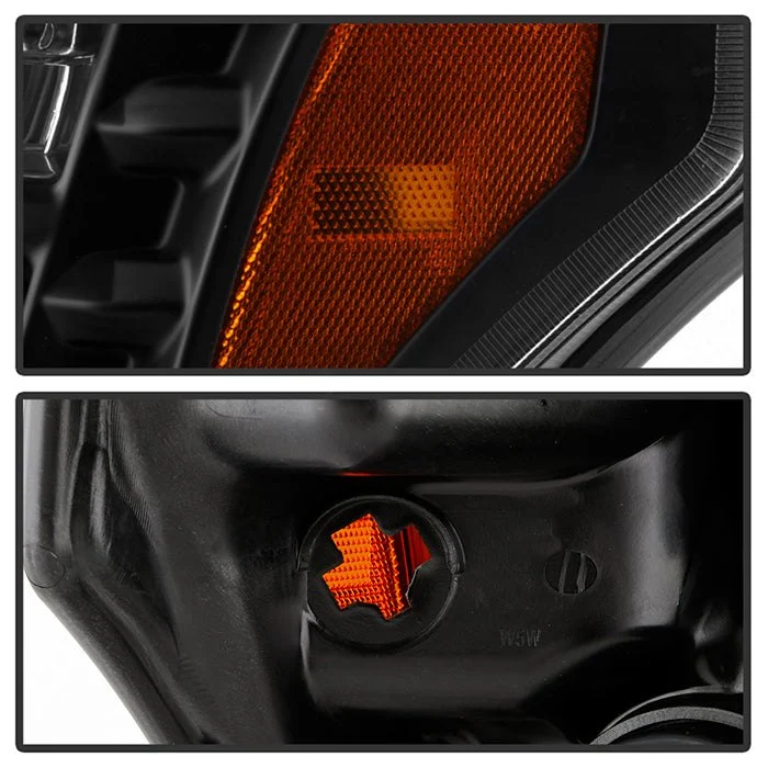 Fits ( Spyder Signature ) Ford F-250/F-350/F450 Super Duty 11-16 Projector Headlights - CCFL Halo - DRL - Black - High H1 (Included) - Low 9006 (included) - Image 4