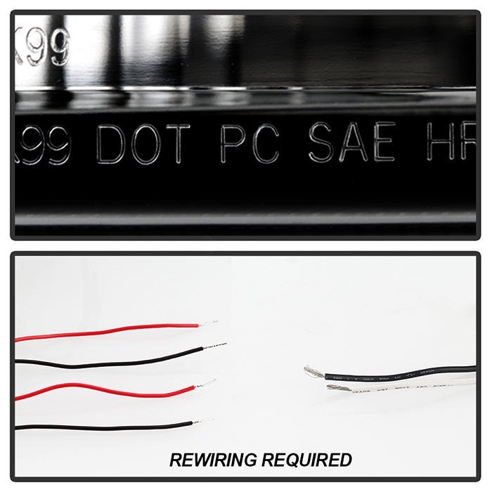 Fits ( Spyder Signature ) Jeep Grand Cherokee 99-04 Projector Headlights - LED Halo - LED ( Replaceable LEDs ) - Black Smoke - High 9005 (Not Included) - Low 9006 (Not Included) - Image 9