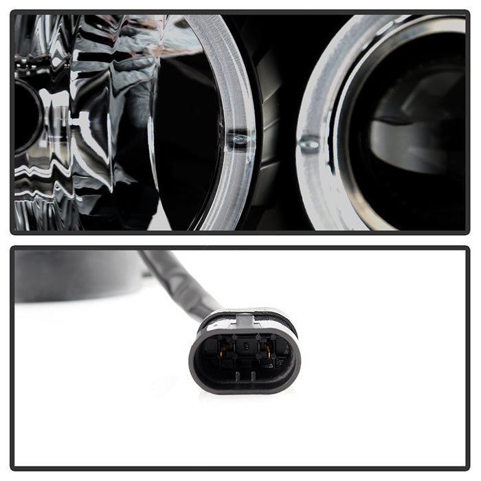 Fits ( Spyder Signature ) Jeep Grand Cherokee 99-04 Projector Headlights - LED Halo - LED ( Replaceable LEDs ) - Black Smoke - High 9005 (Not Included) - Low 9006 (Not Included) - Image 8