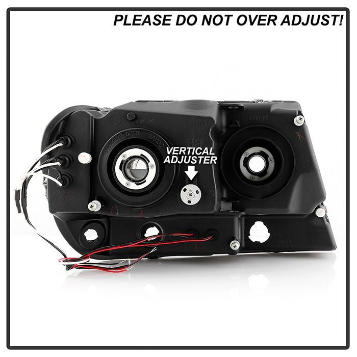 Fits ( Spyder Signature ) Jeep Grand Cherokee 99-04 Projector Headlights - LED Halo - LED ( Replaceable LEDs ) - Black Smoke - High 9005 (Not Included) - Low 9006 (Not Included) - Image 7