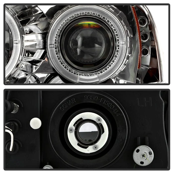 Fits ( Spyder Signature ) Jeep Grand Cherokee 99-04 Projector Headlights - LED Halo - LED ( Replaceable LEDs ) - Chrome - High 9005 (Not Included) - Low 9006 (Not Included) - Image 7