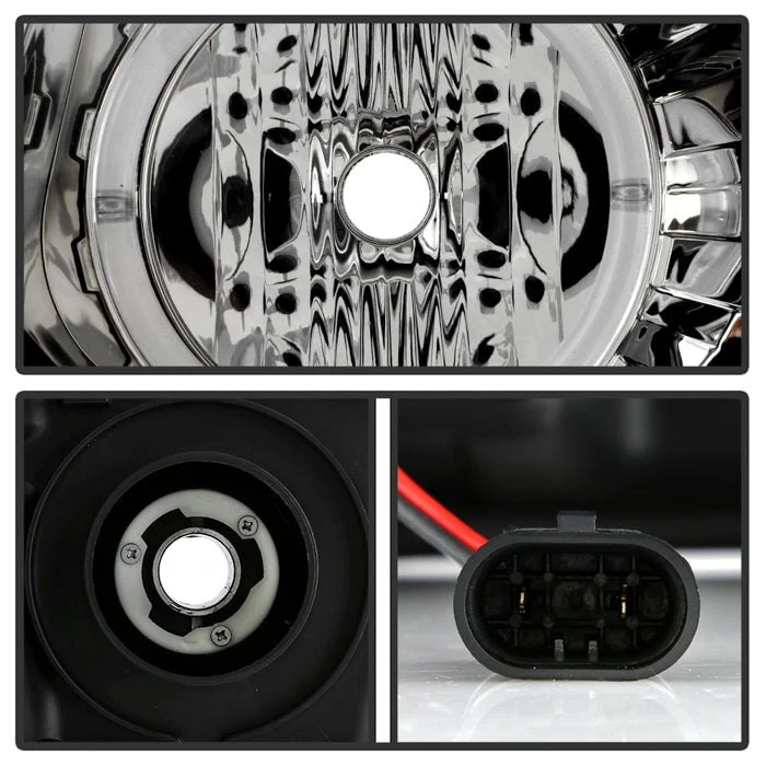 Fits ( Spyder Signature ) Jeep Grand Cherokee 99-04 Projector Headlights - LED Halo - LED ( Replaceable LEDs ) - Chrome - High 9005 (Not Included) - Low 9006 (Not Included) - Image 6