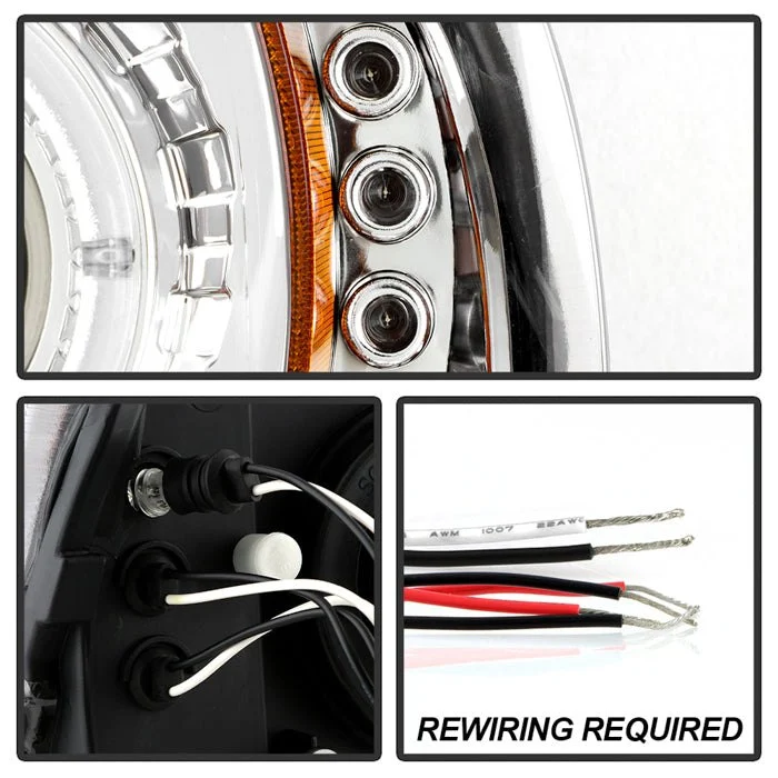 Fits ( Spyder Signature ) Jeep Grand Cherokee 99-04 Projector Headlights - LED Halo - LED ( Replaceable LEDs ) - Chrome - High 9005 (Not Included) - Low 9006 (Not Included) - Image 5