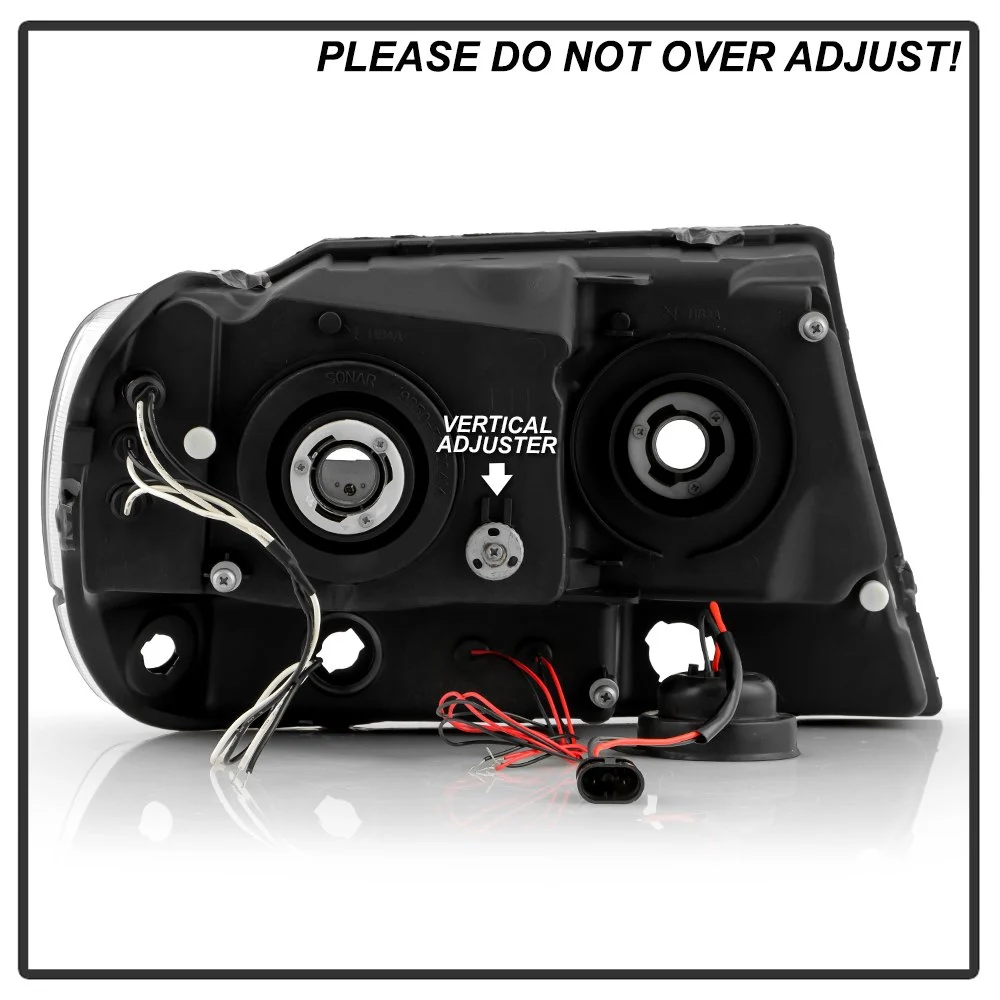 Fits ( Spyder Signature ) Jeep Grand Cherokee 99-04 Projector Headlights - LED Halo - LED ( Replaceable LEDs ) - Chrome - High 9005 (Not Included) - Low 9006 (Not Included) - Image 2