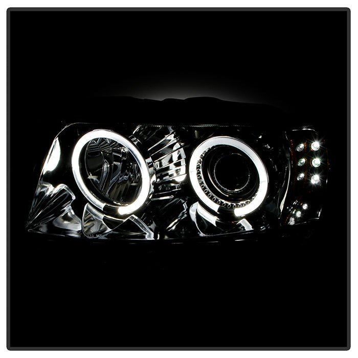 Fits ( Spyder Signature ) Jeep Grand Cherokee 99-04 Projector Headlights - LED Halo - LED ( Replaceable LEDs ) - Smoke - High 9005 (Not Included) - Low 9006 (Not Included) - Image 3