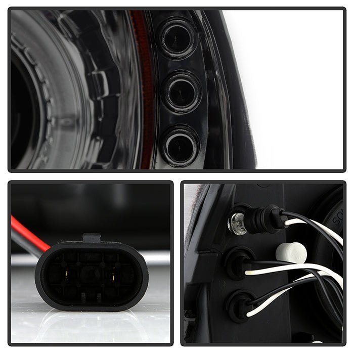 Fits ( Spyder Signature ) Jeep Grand Cherokee 99-04 Projector Headlights - LED Halo - LED ( Replaceable LEDs ) - Smoke - High 9005 (Not Included) - Low 9006 (Not Included) - Image 7