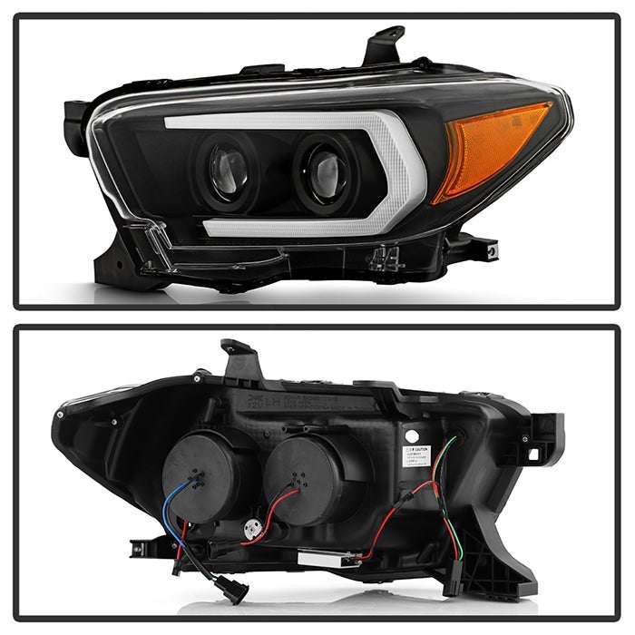 Fits ( Spyder Signature ) Toyota Tacoma 2016-2022 (fits models with OE halogen without LED DRL) Projector Headlights - Sequential LED Turn Signal - Low Beam-H11(Not Included) ; High Beam-H9(Not Included) ; Signal-LED(Included) - Black - Image 8