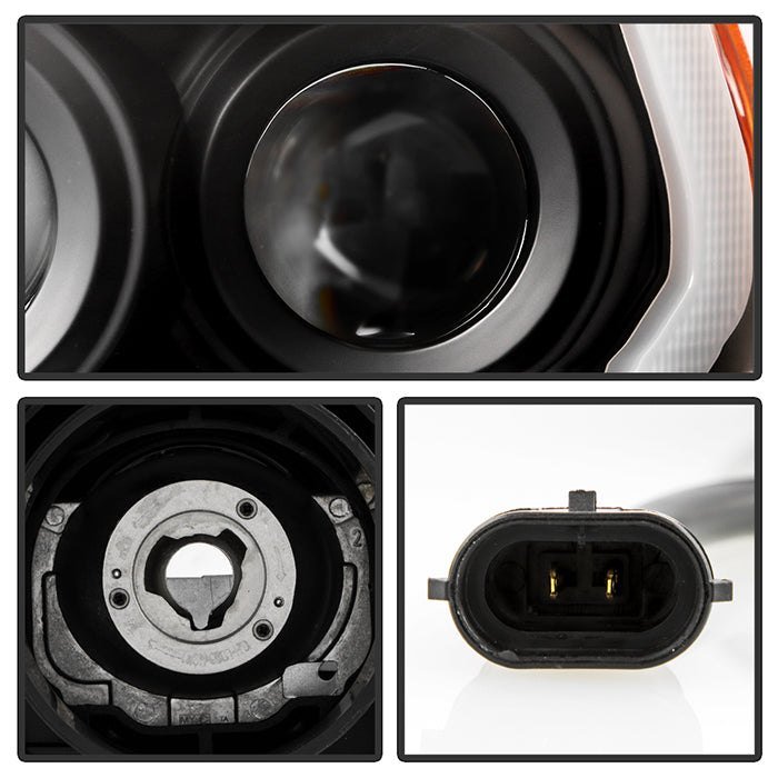Fits ( Spyder Signature ) Toyota Tacoma 2016-2022 (fits models with OE halogen without LED DRL) Projector Headlights - Sequential LED Turn Signal - Low Beam-H11(Not Included) ; High Beam-H9(Not Included) ; Signal-LED(Included) - Black - Image 7