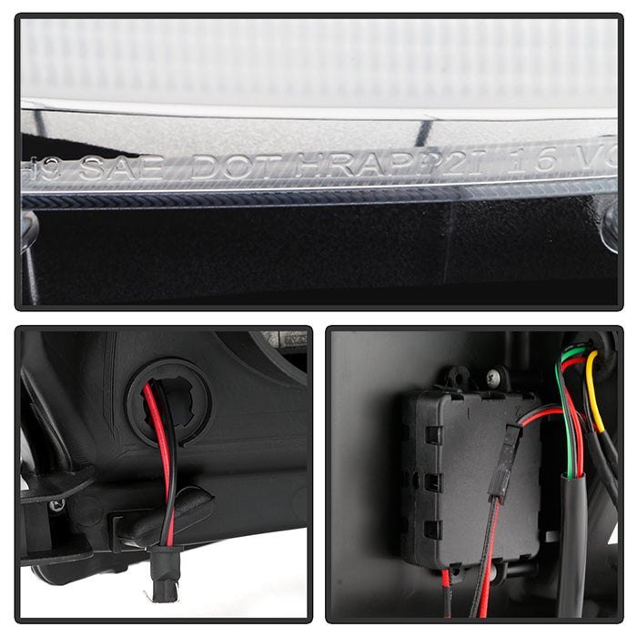 Fits ( Spyder Signature ) Toyota Tacoma 2016-2022 (fits models with OE halogen with LED DRL) Projector Headlights - Sequential LED Turn Signal - Low Beam-H11(Not Included) ; High Beam-H9(Not Included) ; Signal-LED - Chrome - Image 8