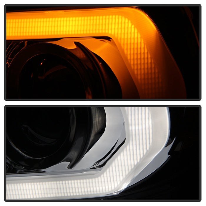 Fits ( Spyder Signature ) Toyota Tacoma 2016-2022 (fits models with OE halogen with LED DRL) Projector Headlights - Sequential LED Turn Signal - Low Beam-H11(Not Included) ; High Beam-H9(Not Included) ; Signal-LED - Chrome - Image 5