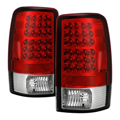 Fits Chevy Suburban/Tahoe 1500/2500 00-06 / GMC Yukon/Yukon XL 00-06 / GMC Yukon Denali/Denali XL 01-06 ( Lift Gate Style Only ) LED Tail Lights - Red Clear