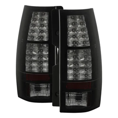 Fits Chevy Suburban/Tahoe 07-14 / GMC Yukon/Yukon Denali 07-14 ( 08-13 excluding Hybrid Models ) - LED Tail Lights - Black Smoke