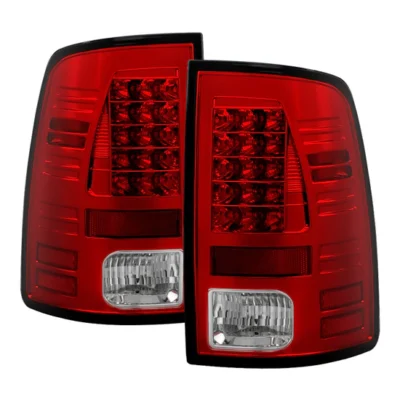 Fits Dodge Ram 1500 09-18 / Ram 2500/3500 10-18 LED Tail Lights - Incandescent Model only ( Not Compatible With LED Model ) - Red Clear