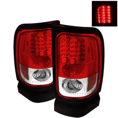 Fits Dodge Ram 1500 94-01 / Ram 2500/3500 94-02 LED Tail Lights - Red Clear