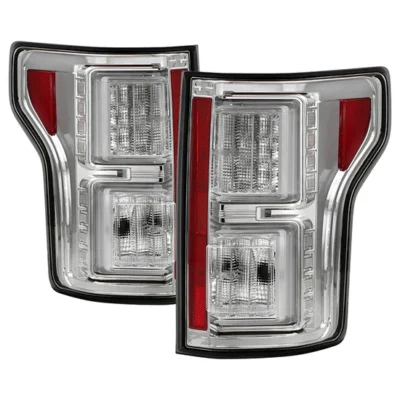Fits ( Spyder ) Ford F150 2018-2020 Light Bar LED Tail Lights (not compatible with rear blind spot sensor models) - Chrome