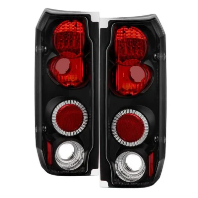 Fits Ford F150 87-96 / Ford Bronco 88-96 Euro Style Tail Lights - Black