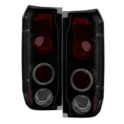 Fits Ford F150 87-96 / Ford Bronco 88-96 Euro Style Tail Lights - Black Smoke