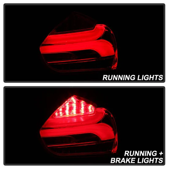Fits ( Spyder ) Ford Focus 5Dr Hatchback 15-17 Sequential LED Indicator LED Reverse LED Tail Lights - Red Clear - Image 9