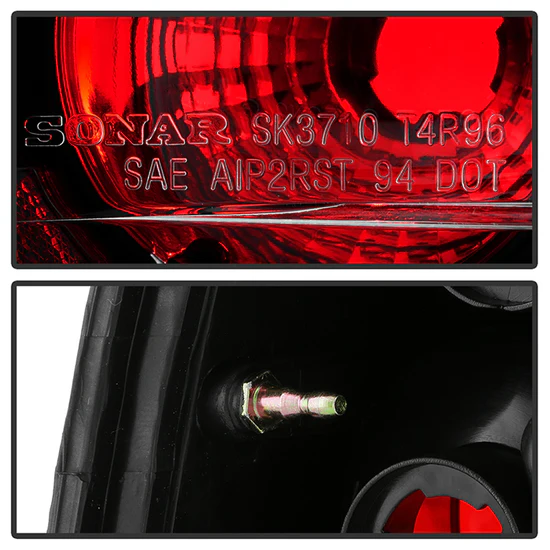 Fits Toyota 4 Runner 96-02 Euro Style Tail Lights - Black - Image 2