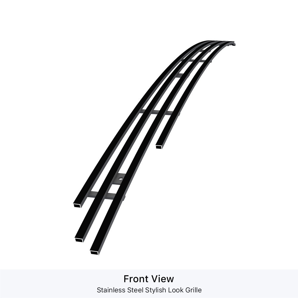 Fits 2019-2024 Ram 1500 Rebel without front sensor/ 2021-2024 Ram 1500 TRX without front sensor Lower Bumper Black Stainless Steel Billet Grille