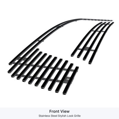 Fits 2015-2018 Ram 1500 Rebel Main Upper Black Stainless Steel Billet Grille