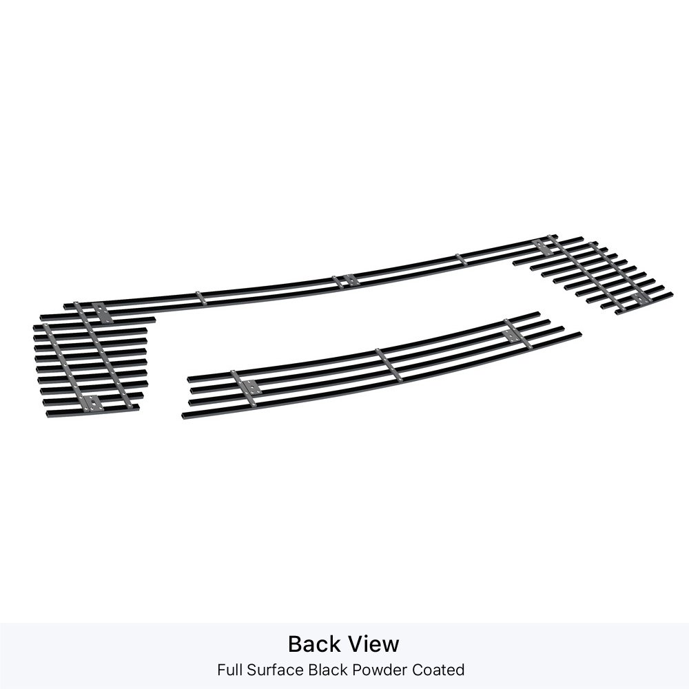 Fits 2015-2018 Ram 1500 Rebel Main Upper Black Stainless Steel Billet Grille - Image 2