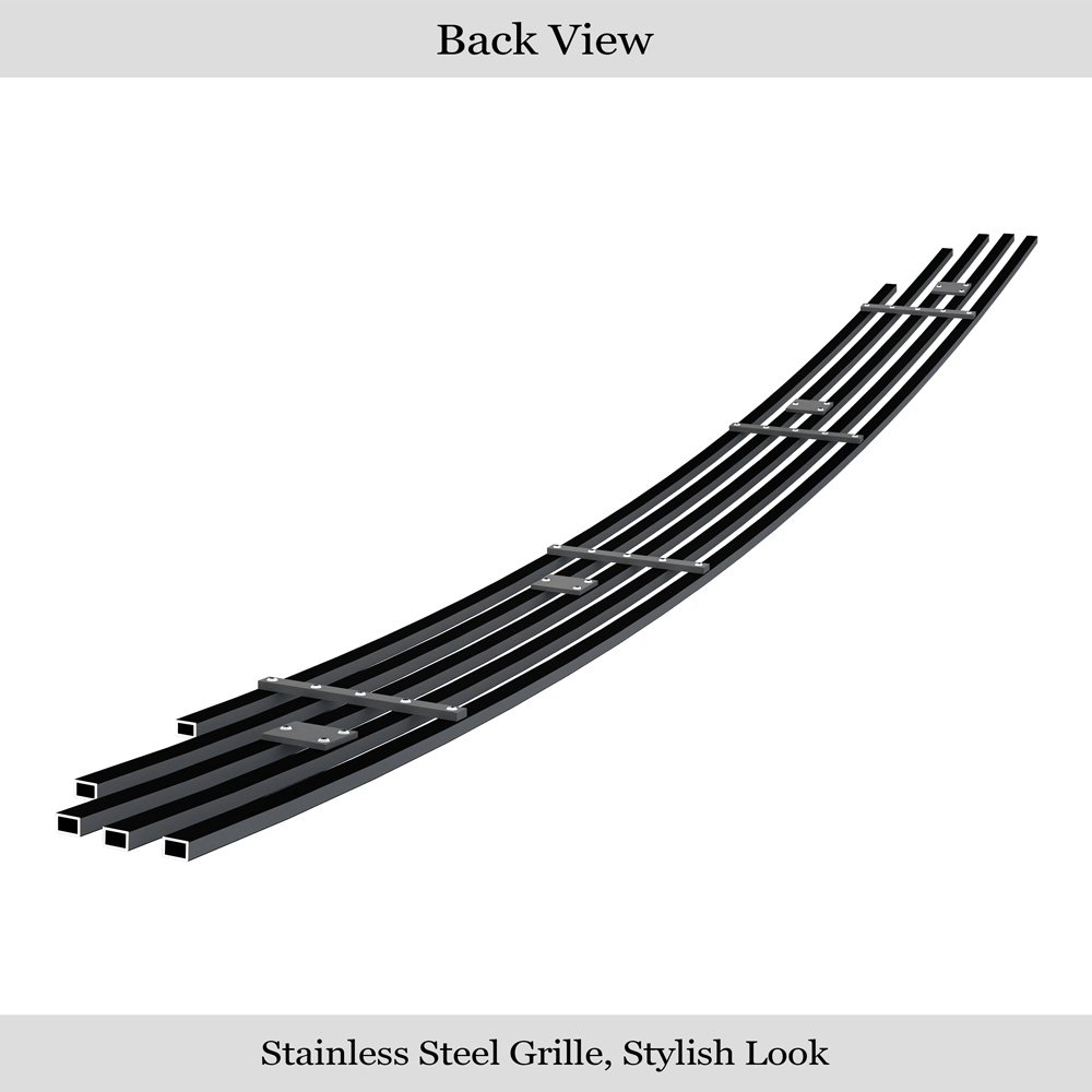 Fits 2019-2024 Ram 1500 Without Sensor (Excl. 19-24 Ram 1500 Classic; Excl. Rebel And TRX) Lower Bumper Black Stainless Steel Billet Grille - Image 2
