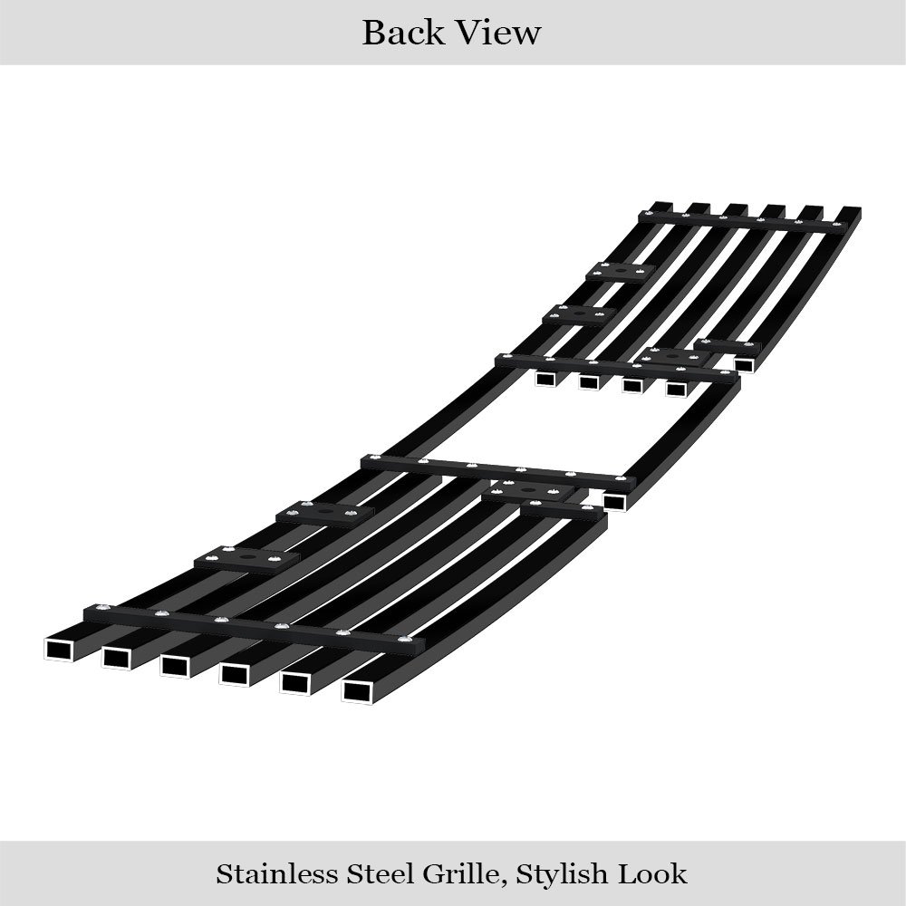 Fits 2019-2023 Ford Ranger With Adaptive Cruise Control Lower Bumper Black Stainless Steel Billet Grille - Image 2