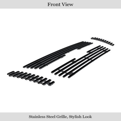 Fits 2001-2003 Ford Explorer Sport /2001-2005 Ford Explorer Sport Trac Main Upper Black Stainless Steel Billet Grille