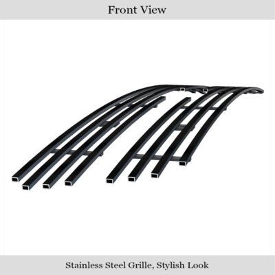 Fits 1997-1998 Ford Expedition Bar Style/1997-1998 Ford F-150 Bar Style/1997-1998 Ford F-250 Light Bar Style Except Lariat Main Upper Black Stainless Steel Billet Grille