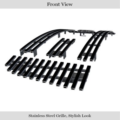 Fits 2006-2012 Ford Ranger FX4 For 6 Panel Style/2006-2012 Ford Ranger XL For 6 Panel Style/2006-2012 Ford Ranger XLT For 6 Panel Style Main Upper Black Stainless Steel Billet Grille